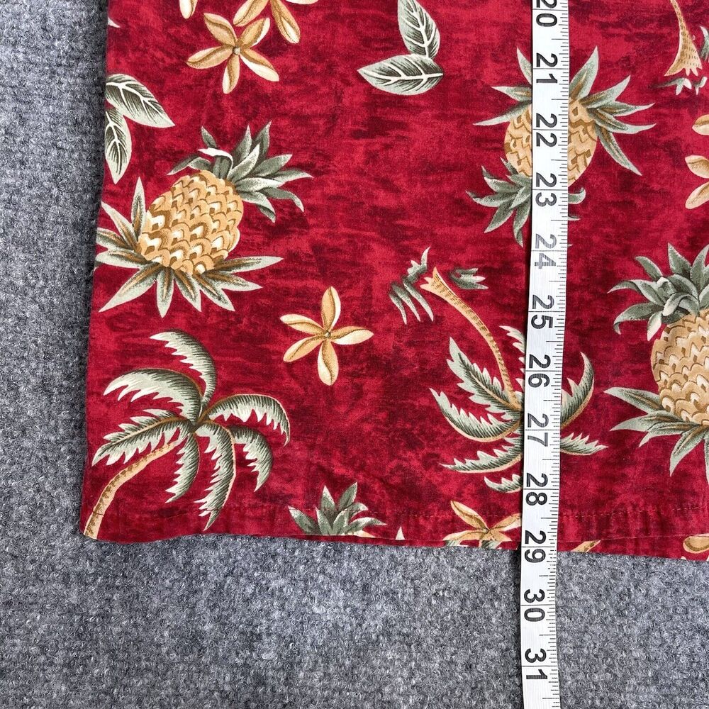 Pierre Cardin Shirt Mens Large Short Sleeve Button Up Pineapple Palms Beach Camp - Picture 6 of 6